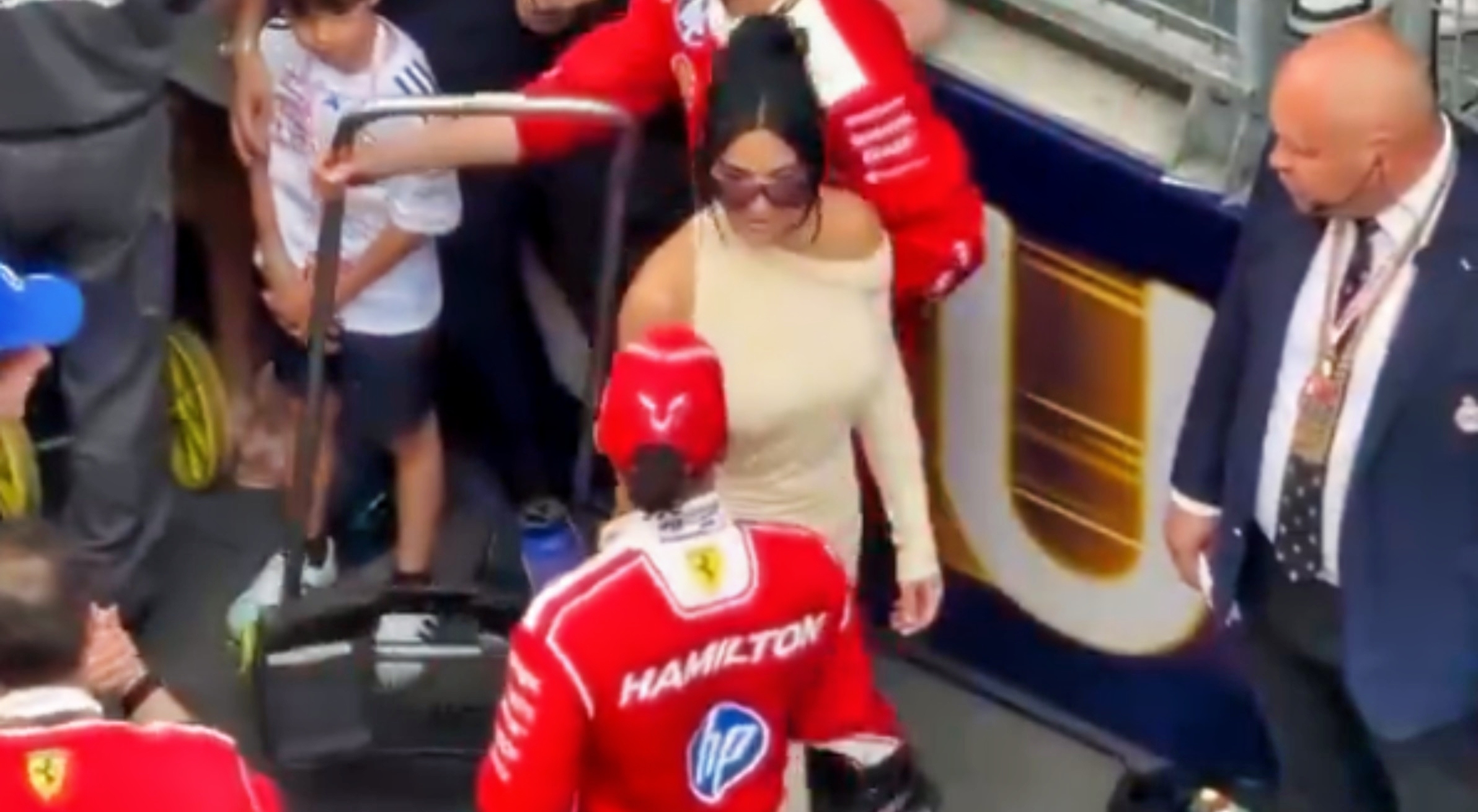 Lewis Hamilton & Kim Kardashian Awkward Exchange Caught During Monaco ...