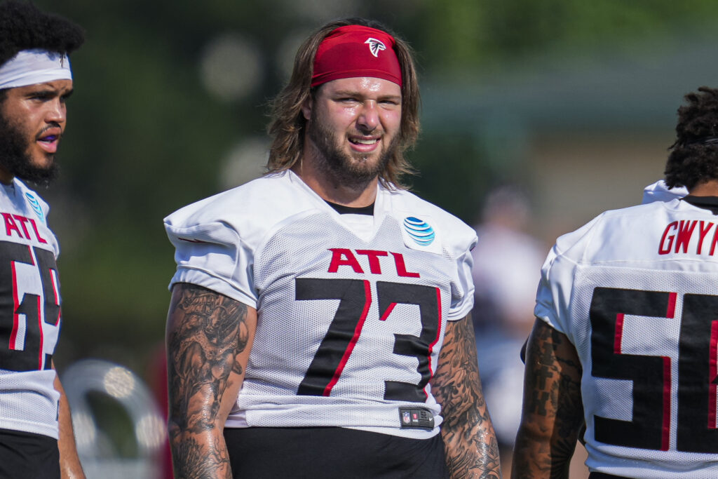 Tyler Vrabel in Falcons gear