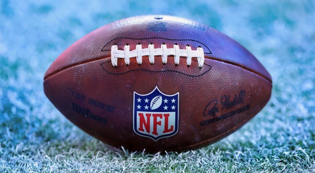 NFL Football on the ground.