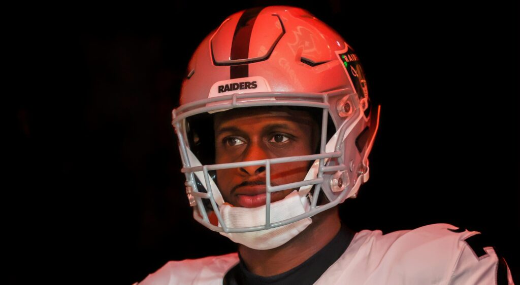 Geno Smith in Raiders uniform.