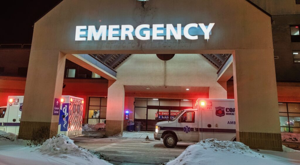 Emergency Entrance at Hospital.
