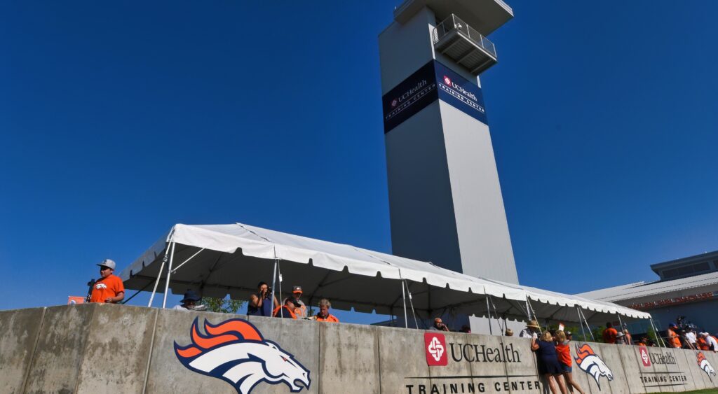 Fans at the Denver Broncos facility.