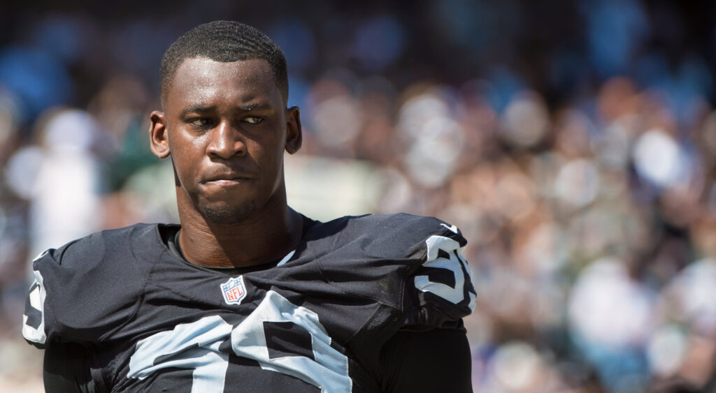 Aldon Smith during a game with the Oakland Raiders.