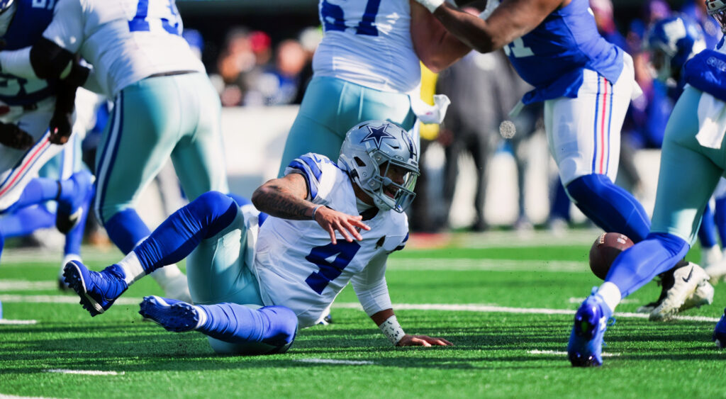 Dak Prescott playing against the New York Giants.