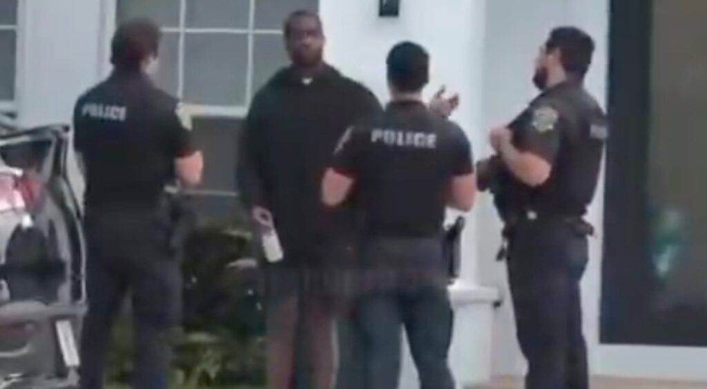 Geno Smith talking to police.