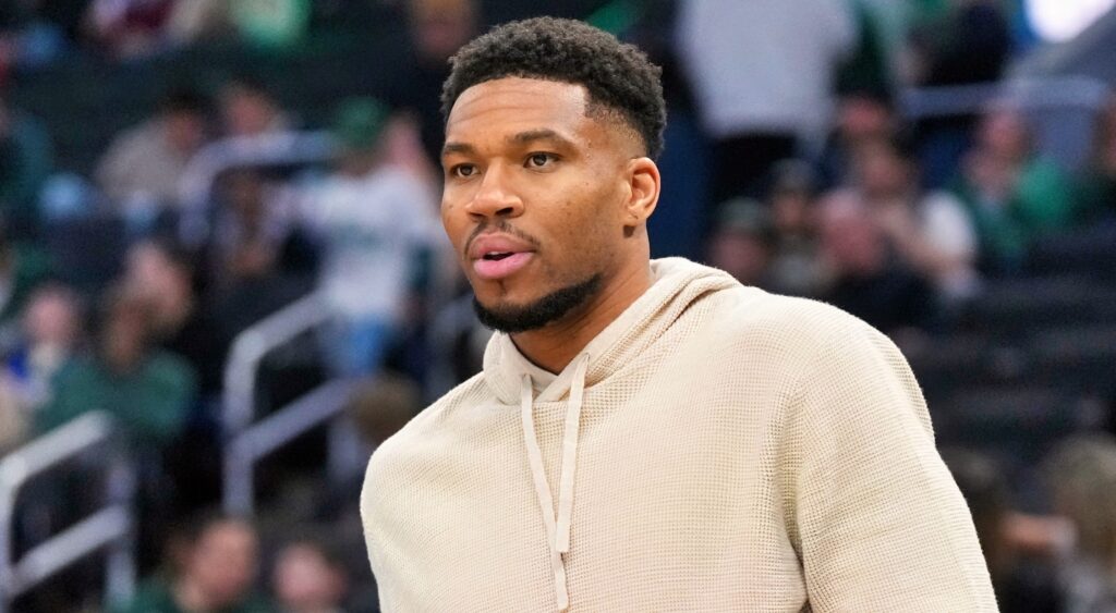 Giannis Antetokounmpo in street cloithes