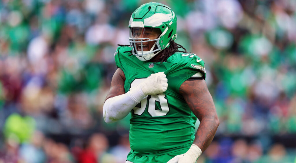 Jalen Carter during a game against the New York Giants.
