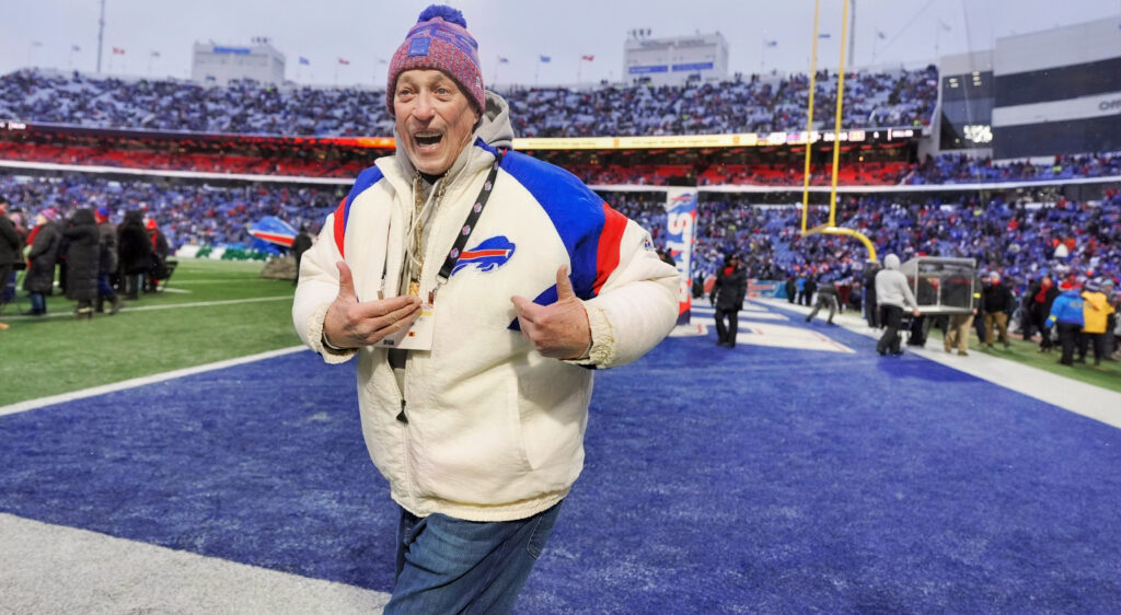 Jim Kelly at Highmark Stadium.