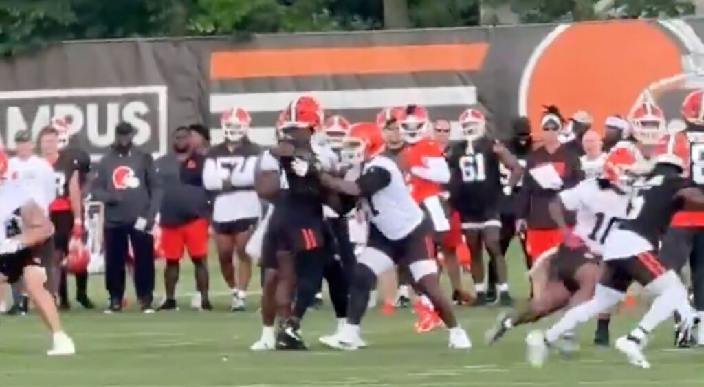 Shedeur Sanders at practice
