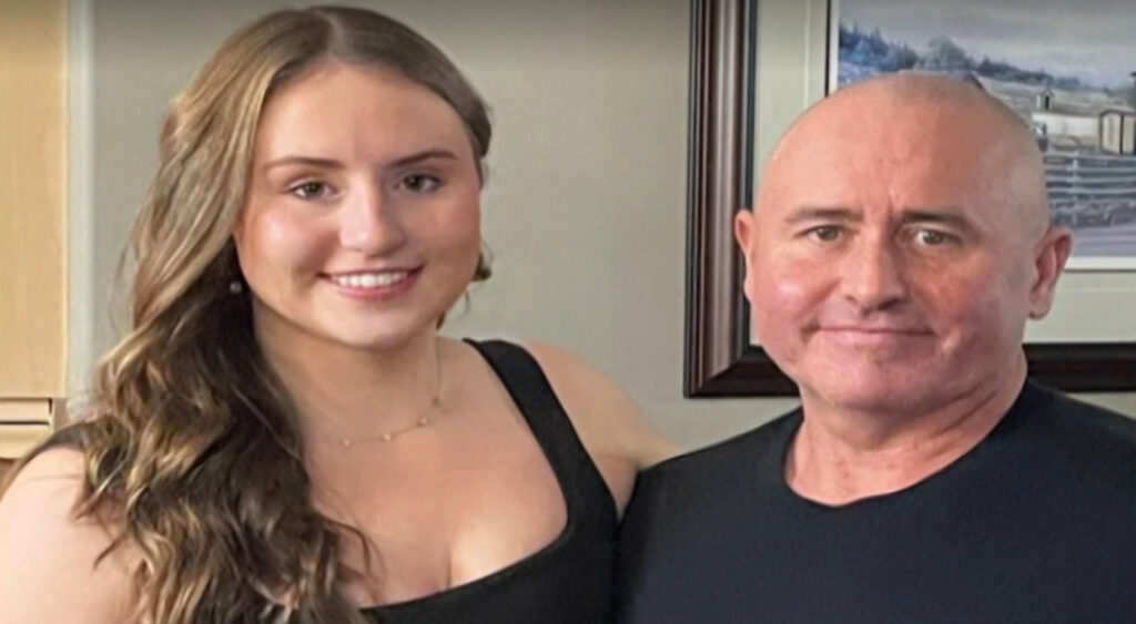 Stacey-Lynn Kenny and her father.