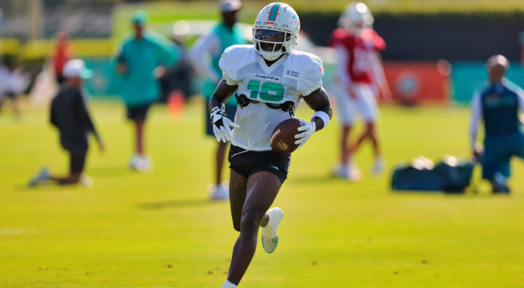 Tyreek Hill at practice.