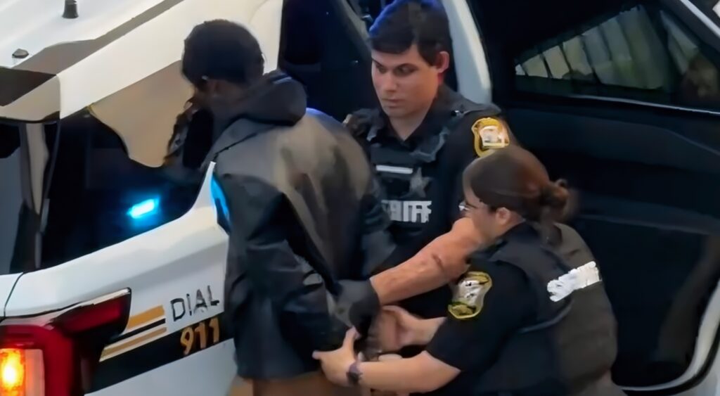 Still showing Elijah Bieniemy arrest