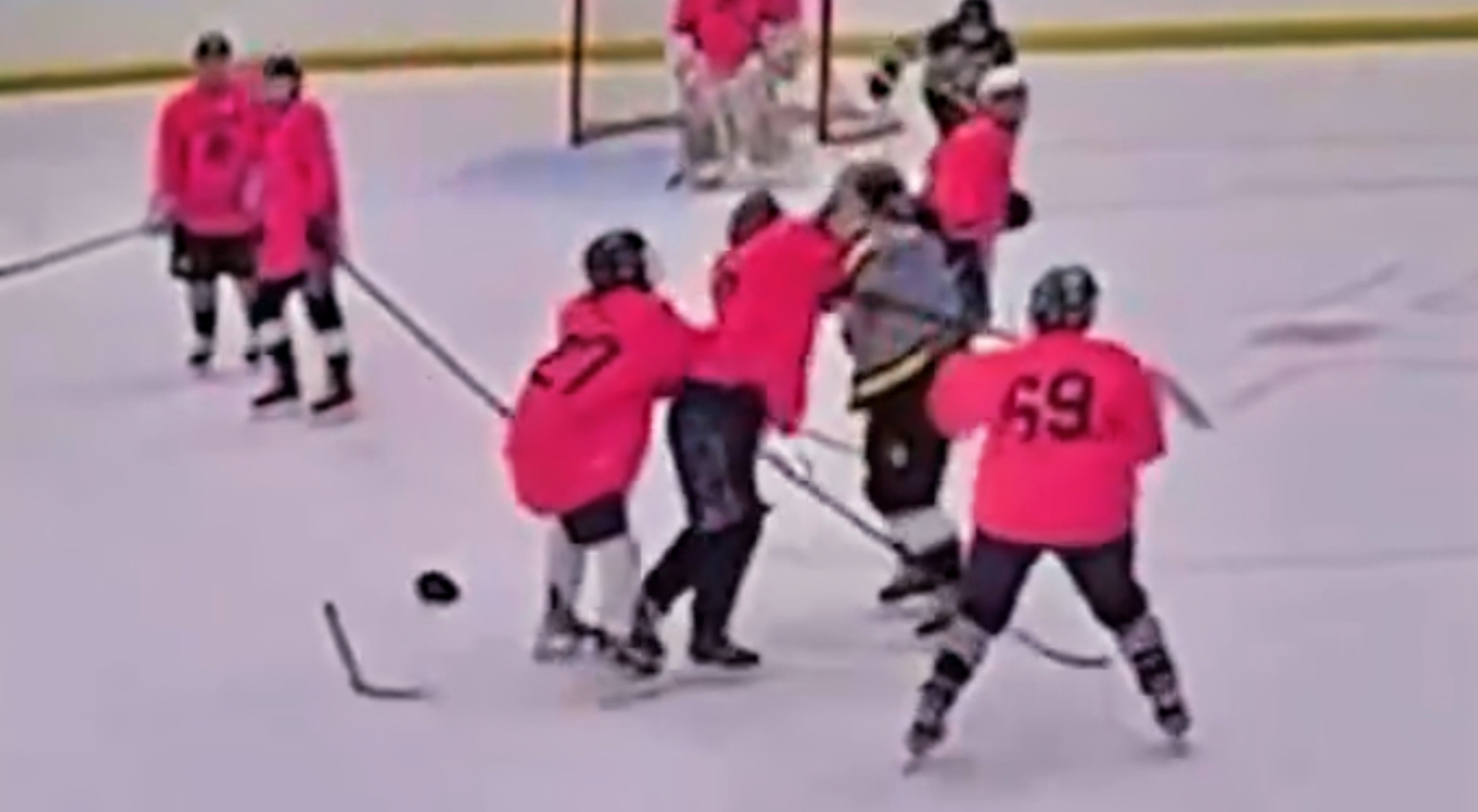 totalprosports.com - Darrelle Lincoln - Haymaker Ignites Wild Hockey Fight As Punches Fly During Women's Beer League Game [VIDEO]