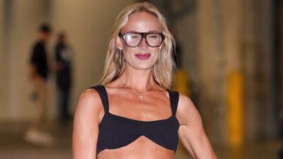 Sophie Cunningham posing in a black crop top.