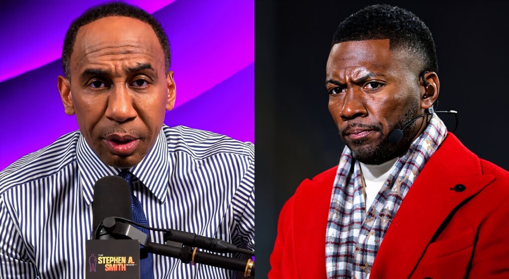 Stephen A. Smith and Ryan Clark split image