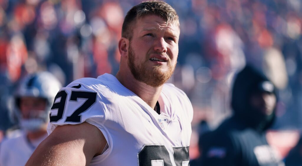 Josh Mauro in Raiders uniform
