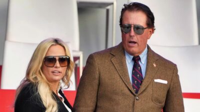 Phil Mickelson with his wife Amy Mickelson.