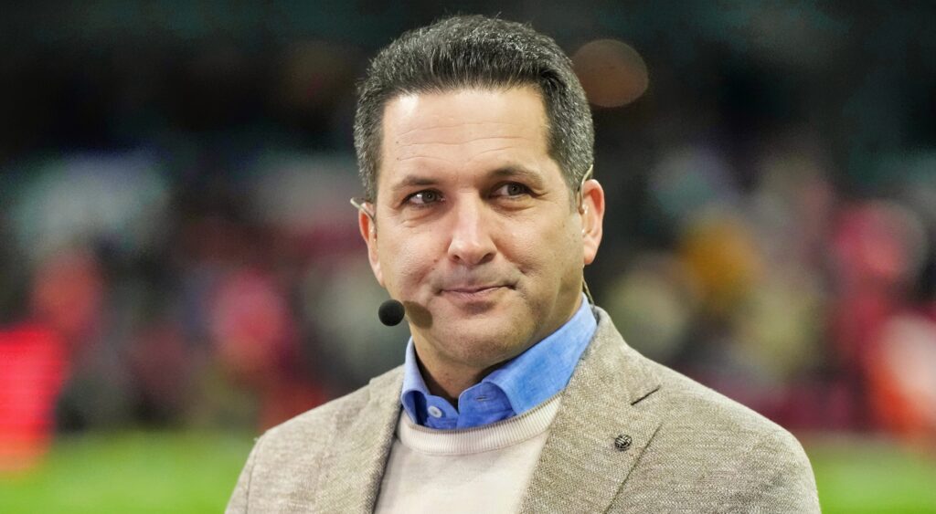 Broadcaster Adam Schefter of ESPN on set.