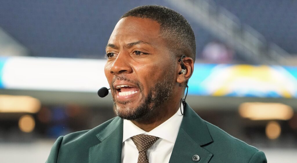 Ryan Clark on set.