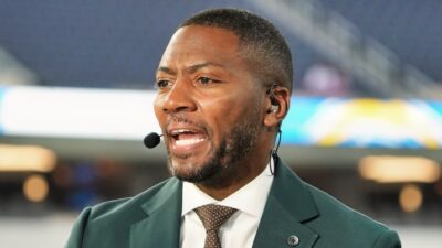 Ryan Clark on set.
