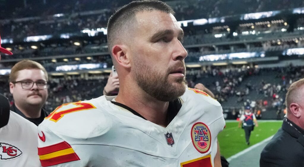 Travis Kelce in Chiefs uniform