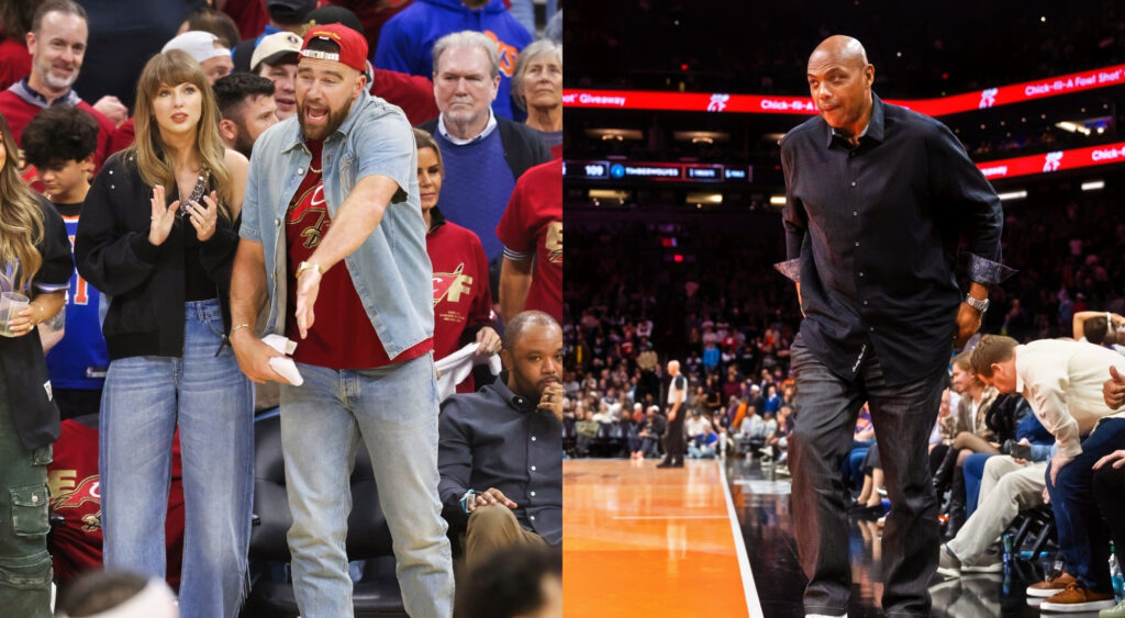 Taylor Swift, Travis Kelce and Charles Barkley.