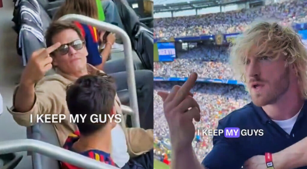 Tom Brady and Logan Paul.