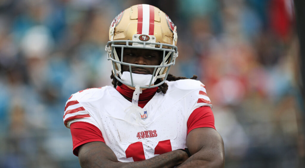 Brandon Aiyuk at an NFL game.