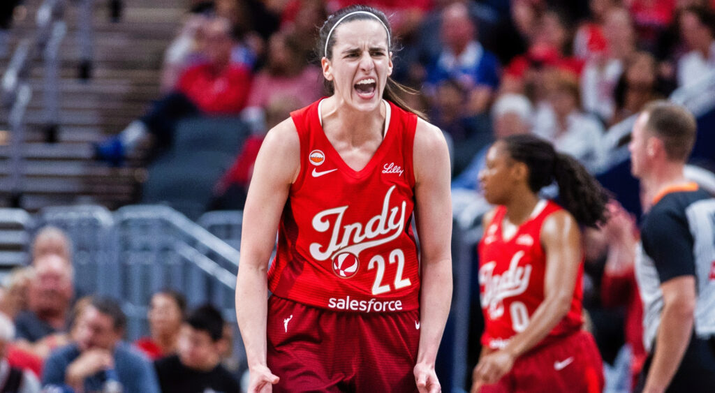 Caitlin Clark during a game against the Seattle Storm.