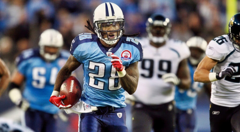 Chris Johnson during a game against the Jacksonville Jaguars.
