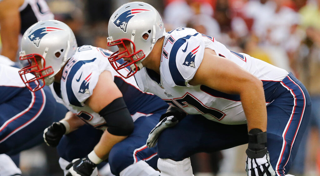 Jordan Devey with the Patriots.