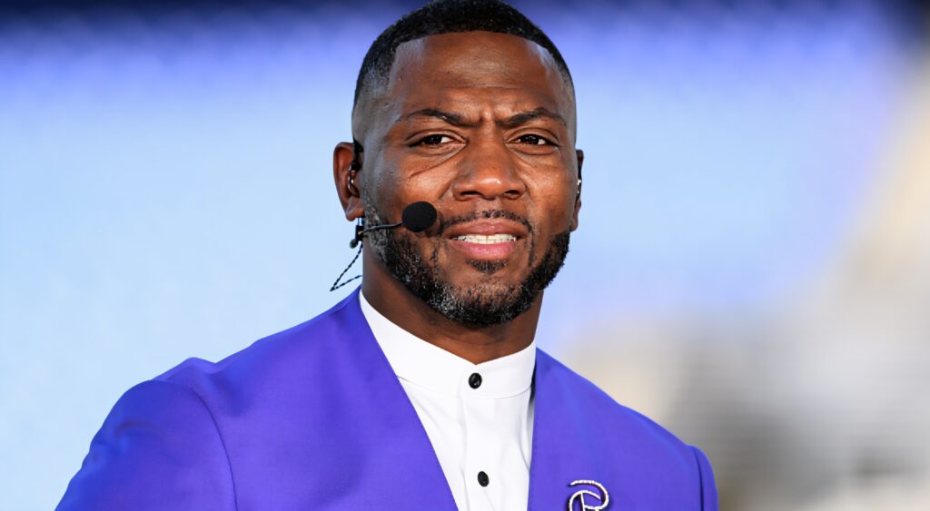 Ryan Clark grimacing