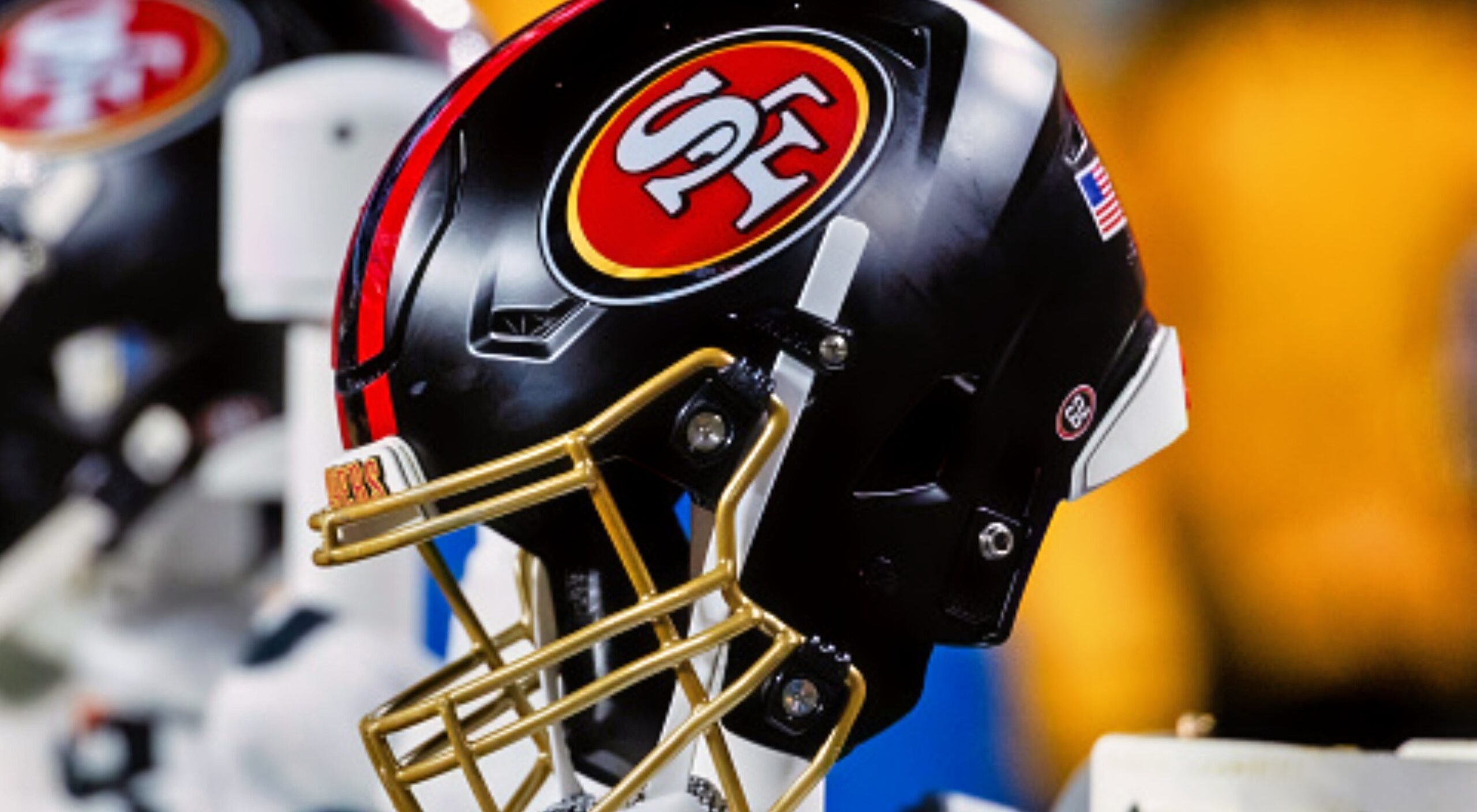 Black 49ers helmet