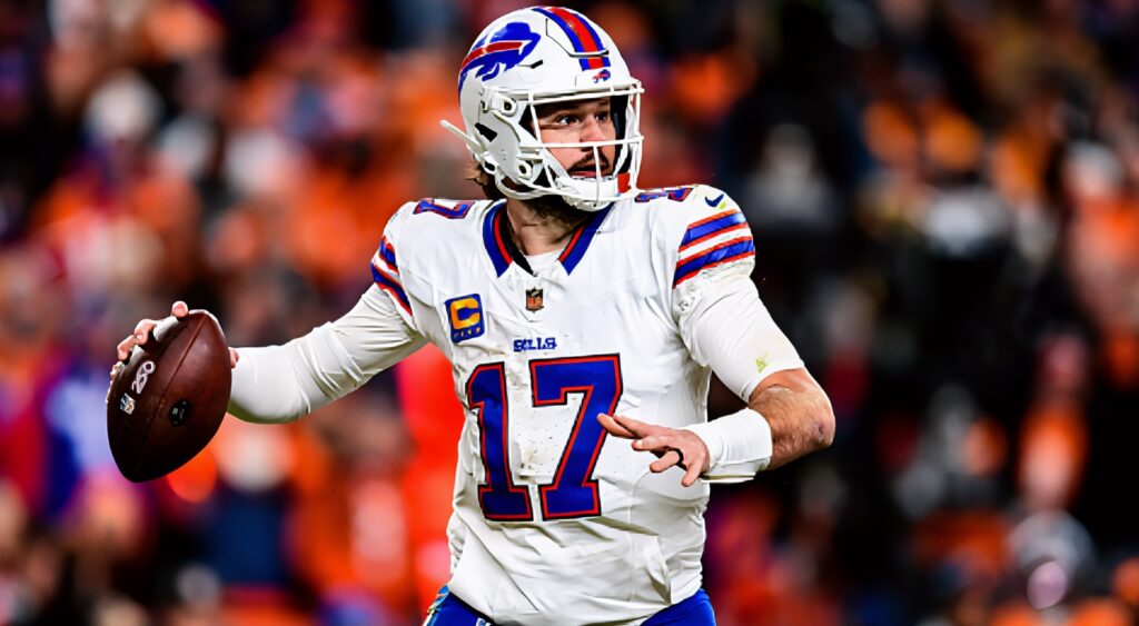 Josh Allen throwing