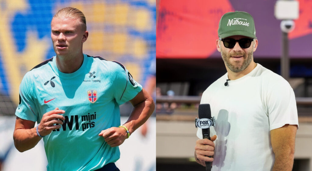 Erling Haaland and Julian Edelman.