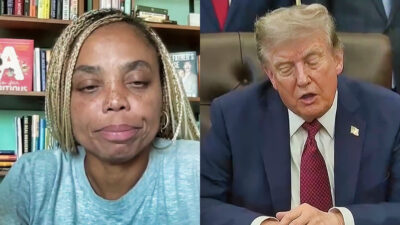 Jemele Hill and Donald Trump.