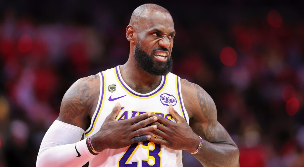 LeBron James at a game.