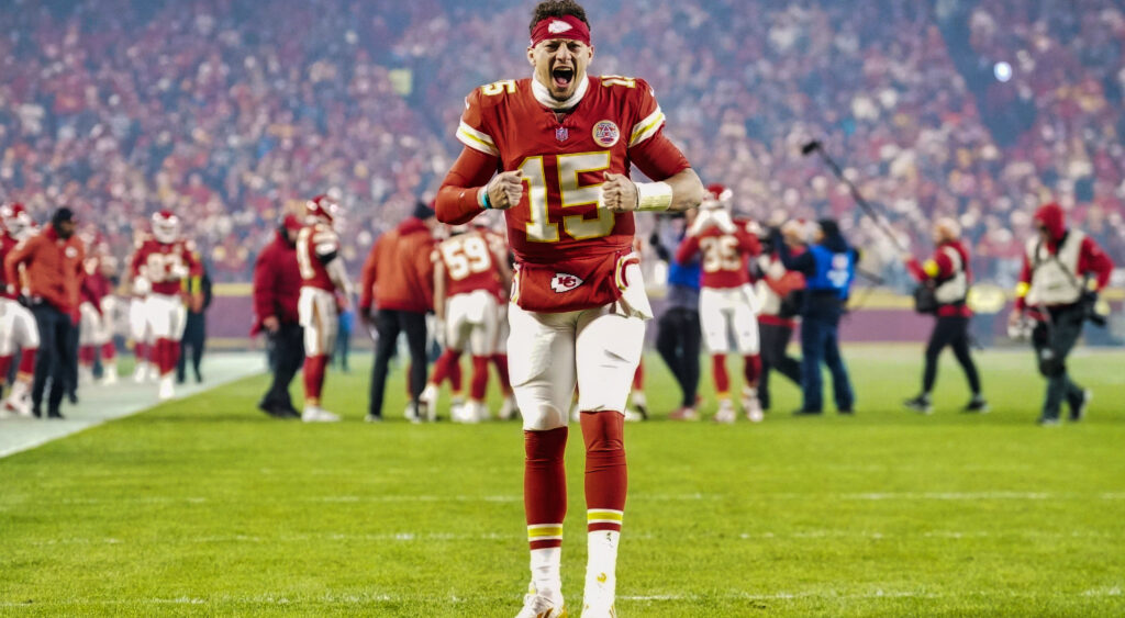 Patrick Mahomes during a game.