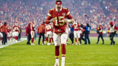 Patrick Mahomes during a game.