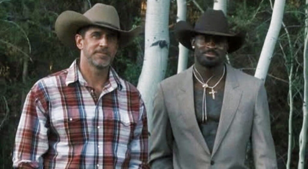 Aaron Rodgers and DK Metcalf.