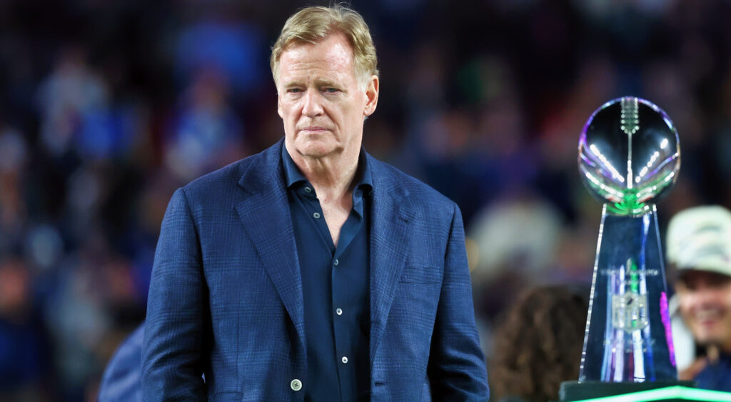 Roger Goodell at Super Bowl 61.