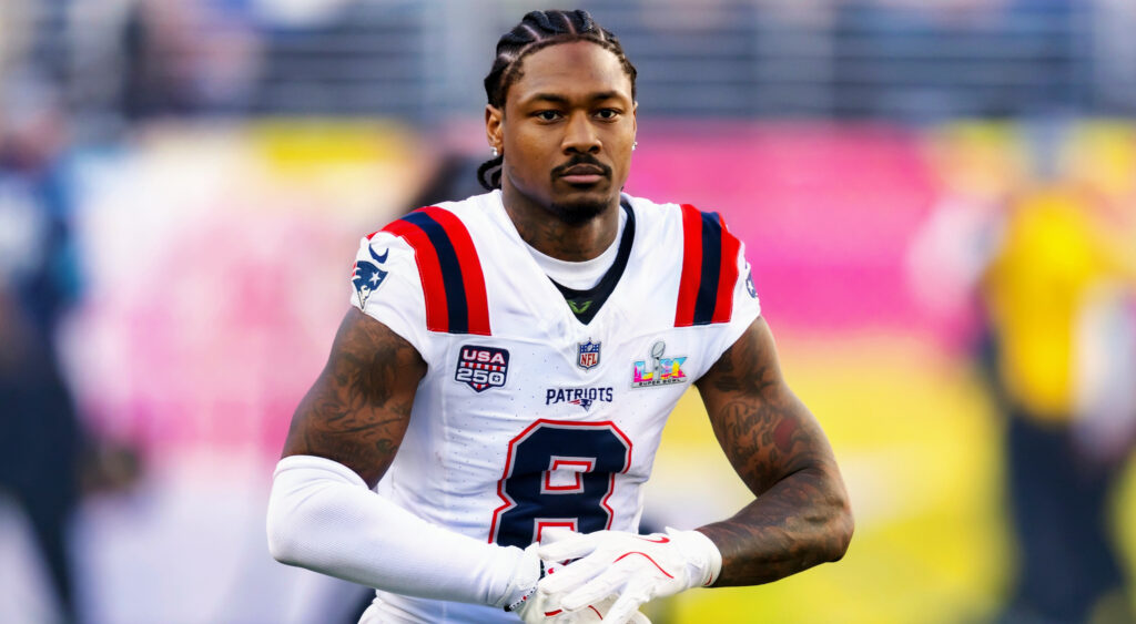 Stefon Diggs during Super Bowl 61.