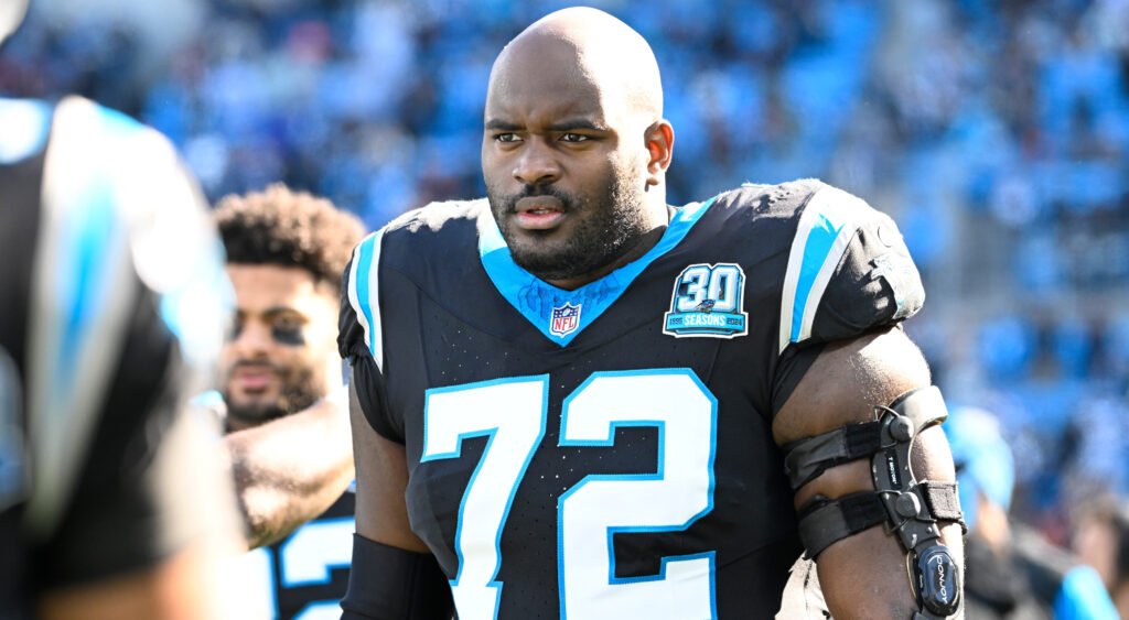 Taylor Moton during a game.