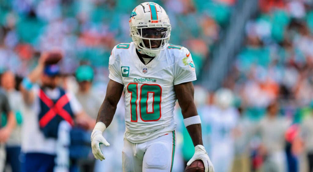 Tyreek Hill during a game.
